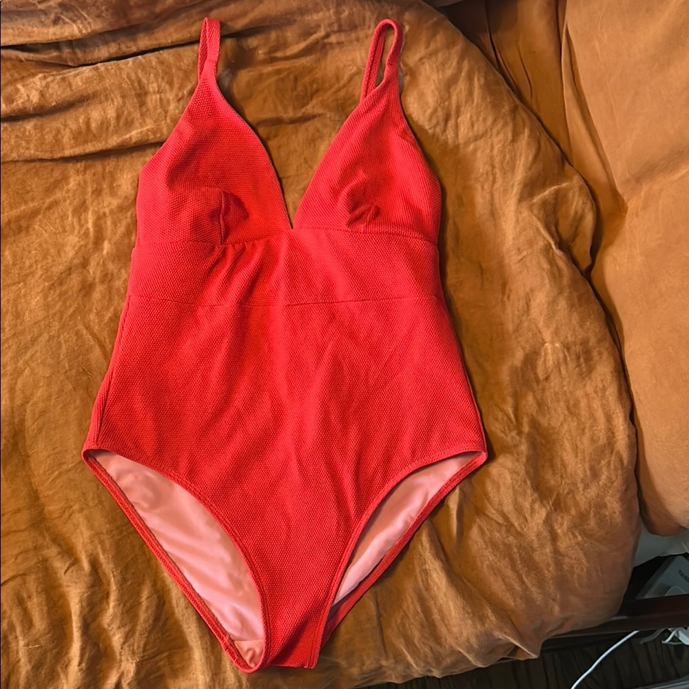 Woman’s Red One Piece Swimsuit